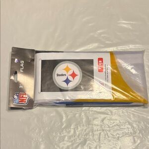 NFL Steelers Team Banner with Black, Gold, and White NIP